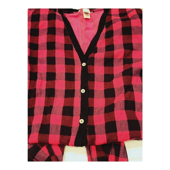 NWOT Victoria Secret Thermal Onesie PJ XL Pink & Black - Picture 4 of 4